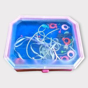 Vintage Barbie Jewelry box with accessories